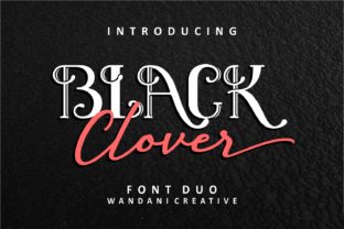 Black Clover Duo: A Modern Vintage Font for Editorial Design