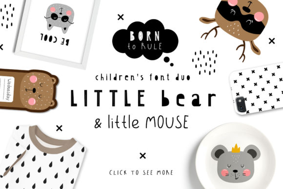 Little Bear Little Mouse Duo Font for Handmade Crafts