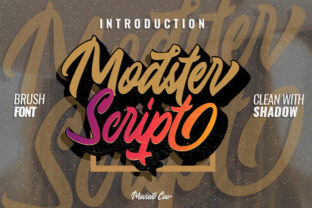 Modster Script Font for Modern Craft Projects